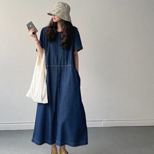 Vapetix Universal code-Universal code  Chic Korean loose slim denim dress