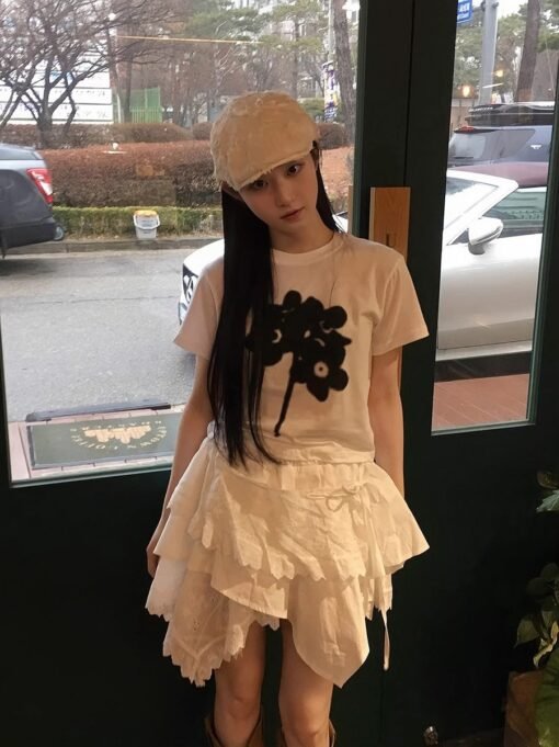 Vapetix S-2XL  Official figure cotton 40 220g (92% cotton 8% spandex) shoulder short sleeve T-shirt women's printi - Pilt 5