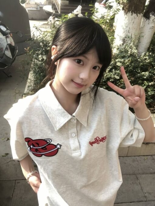 Vapetix M-2XL  Polo skin embroidery (cotton 220g combed compact) short sleeve T-shirt women