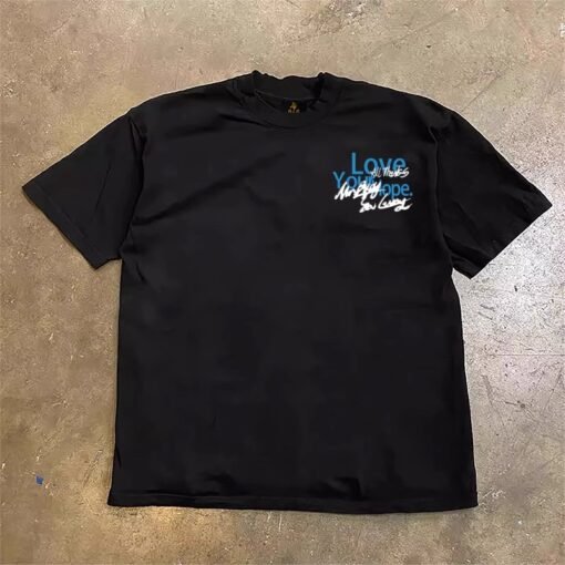 Vapetix S-3XL  [Tmall/recommend] Heavy 230g Double Yarn Cotton Combed Tight LOVE Letter Printed Short Sleeve T-shi