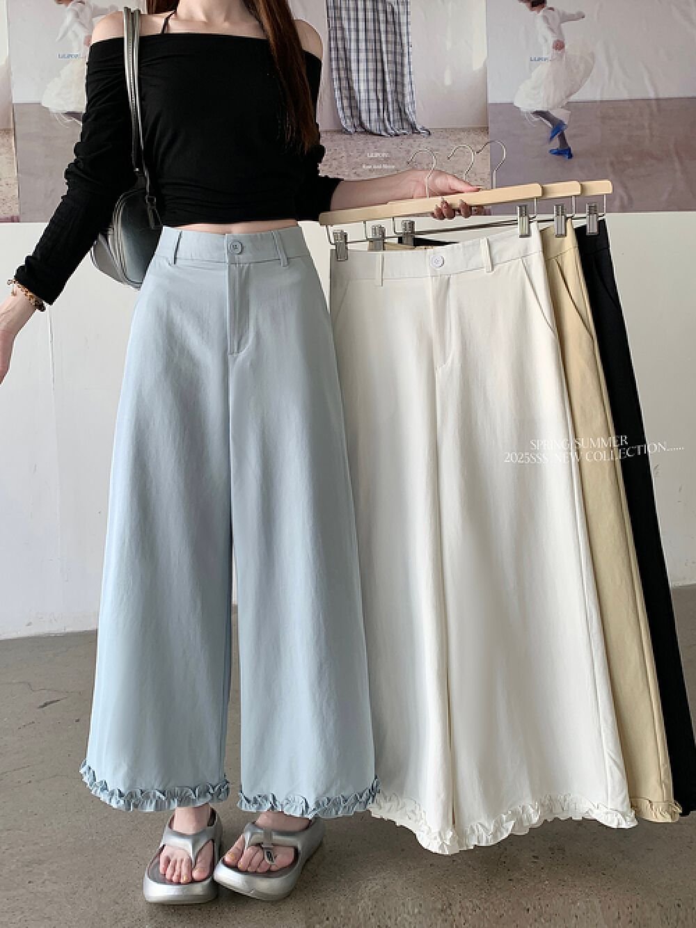 Vapetix S-XL Photographed! 2025 New Elastic Waist Loose Casual Pants Blackberry Edge Nine-Segment Pants for Men – Bild 3