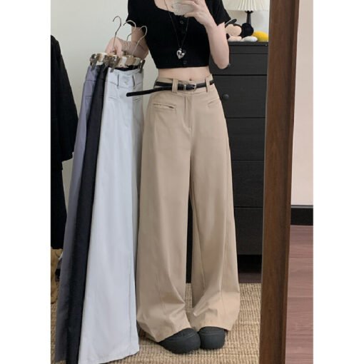 Vapetix S-2XL  Photographed! 2025 Summer Elastic Waist Front Pocket New Loose Casual Suit Pants for Women and Girl – Bild 3