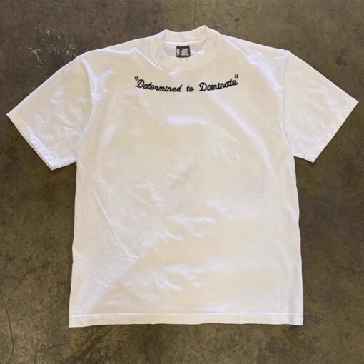 Vapetix S-3XL  [Tmall/recommend] Heavy 230g Double Yarn Pure Cotton Combed Tight American Letter Printed Short Sle - Imagen 2