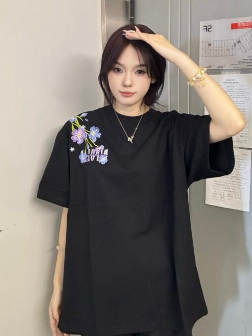 Vapetix M-2XL  X02# [front and rear printed embroidery 19 220g cotton threaded collar] summer lovers short sleeve