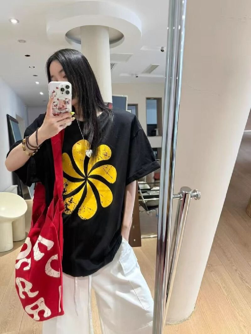 Vapetix S-3XL Official Image 21 Piece 100% Cotton 210g Relaxed Loose Cartoon Print Short-Sleeve T-Shirt for Women – Bild 2