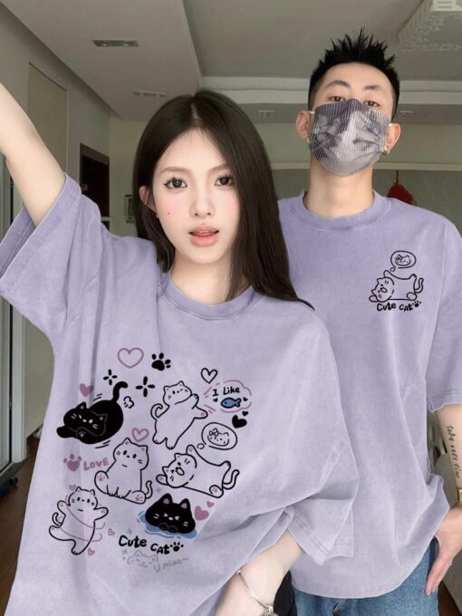 Vapetix S-3XL  [220g combed cotton] sweethearts outfit 2025 new super hot niche high-end fashion brand Joker short – Bild 5