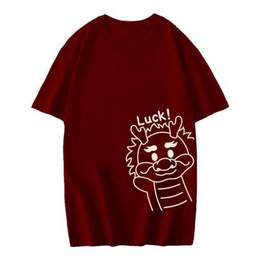 Vapetix S-3XL  High-end wine red Crewneck Short-sleeved T-shirt Women's Spring 2025 New Style Small Unique Top Sup – Bild 2