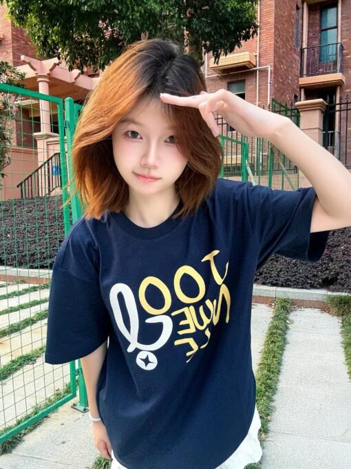 Vapetix M-2XL  Cotton 220g [combed tightly] summer new loose printed short sleeve T-shirt women's top – Image 4