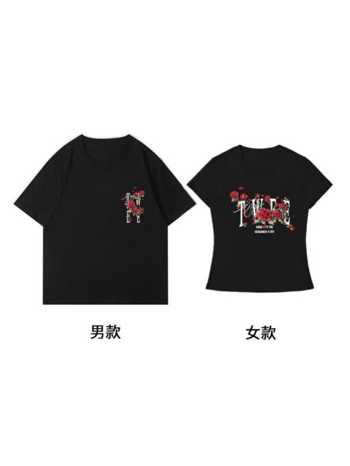 Vapetix S-3XL  [220g Combed Cotton] Different Couple Dress Summer High-end Sense Niche Loose Short-sleeved T-shirt
