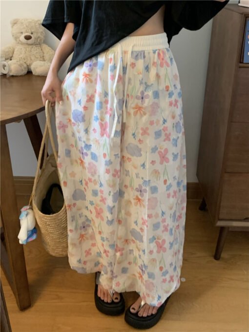 Vapetix Free Size-Free Size  Photographed fashion magazine style blooming petal skirt, petite A-line semi-skirt pants, high-wais - Afbeelding 7