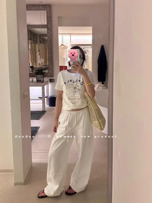 Vapetix S-2XL  Official figure cotton 40 220g (92% cotton 8% spandex) shoulder short sleeve T-shirt women's printi – Image 3