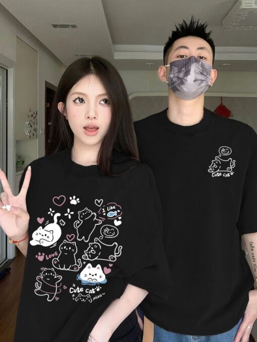 Vapetix S-3XL  [220g combed cotton] sweethearts outfit 2025 new super hot niche high-end fashion brand Joker short – Bild 3