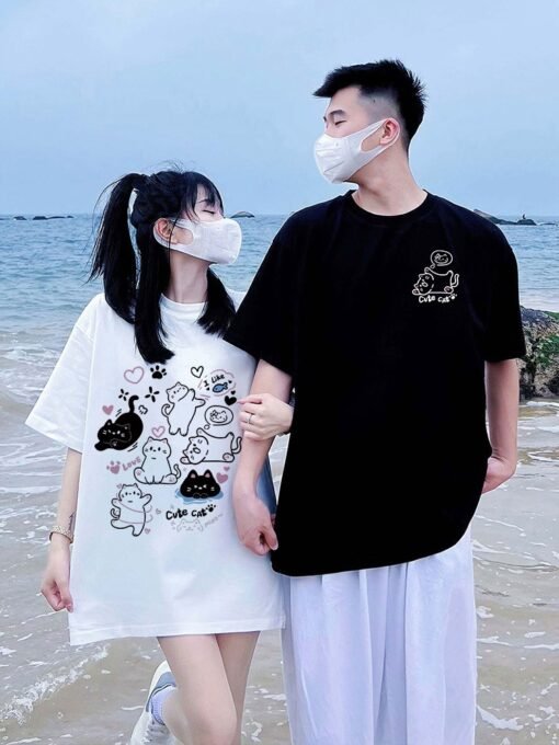 Vapetix S-3XL  [220g combed cotton] sweethearts outfit 2025 new super hot niche high-end fashion brand Joker short – Bild 4