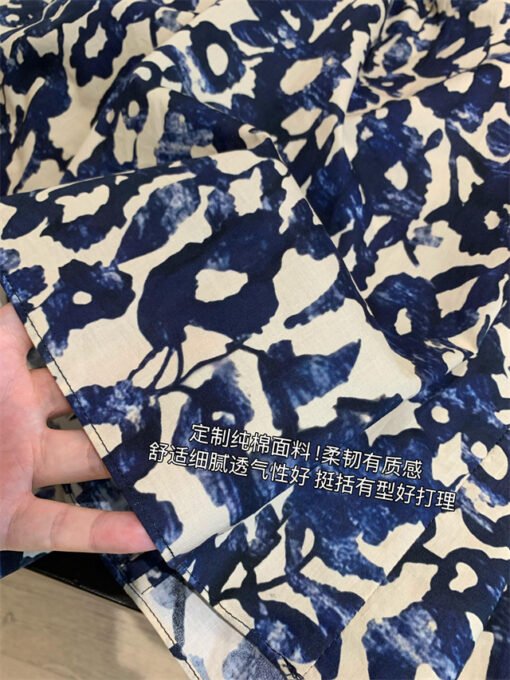 Vapetix 36/S-40/L  GJ517M Home Drawer 6K+ Ink Wash Retro Print Pure Cotton A-line Belted Sleeveless Dress for Women 20