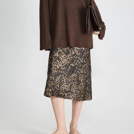 Vapetix XS-L  Kai KEI Strong Push Home Original Tiger Eye Leopard Print Thin Silk Epilogue Cut Fishtail Skirt Str
