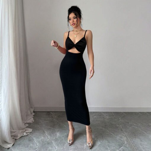 Vapetix S-XL  Shein Independent Store Cross-Border Women's Evening Gown Summer Sleeveless Straps Sexy Elegant Hig