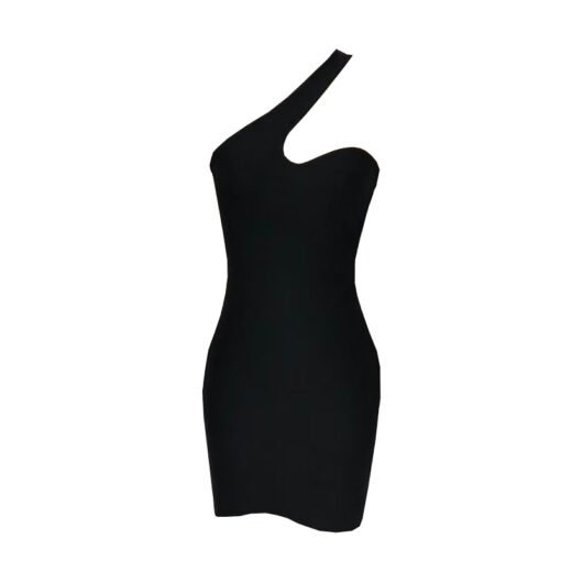 Vapetix XS-XL  Women's Summer Single Shoulder Elastic Tight Asymmetrical Nightclub Party Off-the-Shoulder Bandage