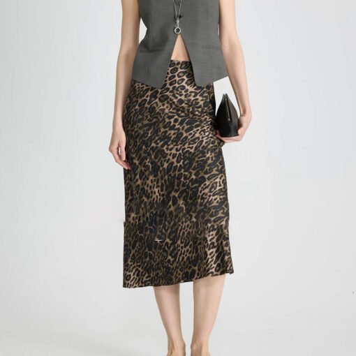 Vapetix XS-L  Kai KEI Strong Push Home Original Tiger Eye Leopard Print Thin Silk Epilogue Cut Fishtail Skirt Str - Kép 3