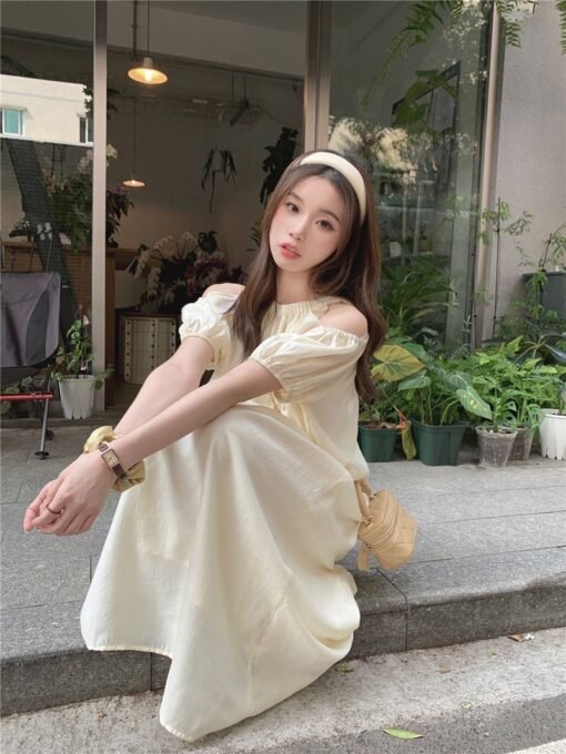 Vapetix L suggests 80-120 pounds.-Suggested weight range for 4XL: 240-300 lbs  Fat MM 300 pounds plus-size French-style V-neck off-shoulder dress for women, autumn loose and slen - Obrázek 3