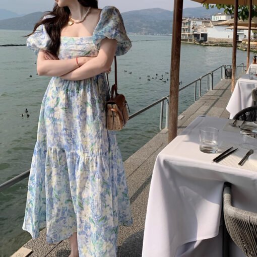Vapetix S-XL  P.tre "June Jasmine" Pure Line Dress 2025 Summer New Printed All-Match Dress