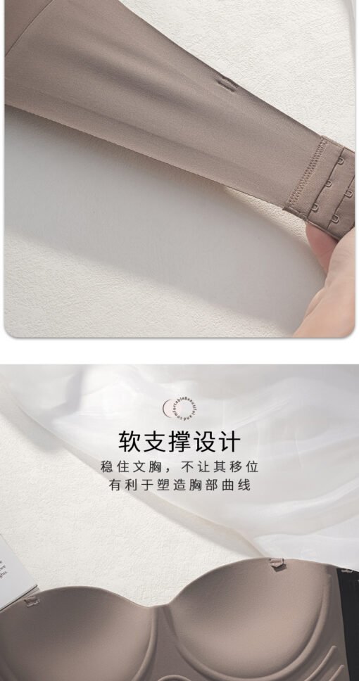 Vapetix S size is suitable for 32/70ABC-XL size suitable for 38/85ABC  Traceless Invisible Strapless Underwear Women's Breathable Push-up Small Chest Large Outer Expansio – Bild 5