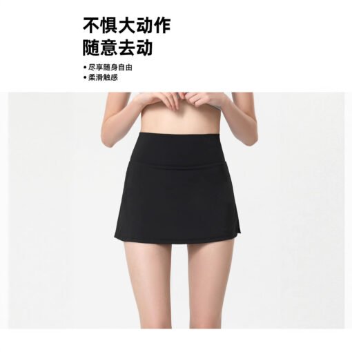 Vapetix S-L  Lulu Same Skirt Nylon High Elastic Ice Silk Tennis Skirt Thin Breathable Yoga Anti-running Sports S – Bild 3