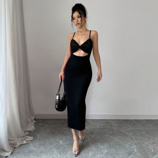Vapetix S-XL  Shein Independent Store Cross-Border Women's Evening Gown Summer Sleeveless Straps Sexy Elegant Hig - Pilt 4