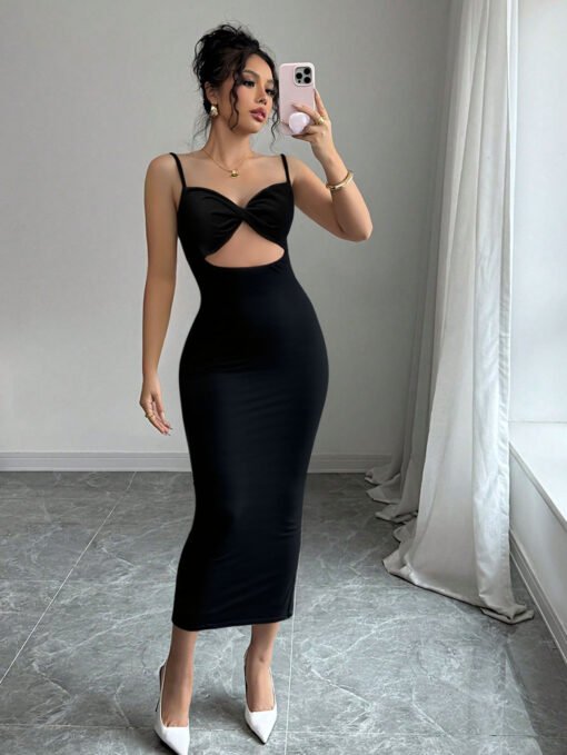 Vapetix S-XL  Shein Independent Store Cross-Border Women's Evening Gown Summer Sleeveless Straps Sexy Elegant Hig - Pilt 6