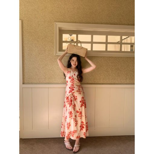 Vapetix S-M  05.19 Thirteen Lines Summer Vibe 25 Summer Vacation Chic Belted Bodycon Sleeveless Floral Dress Wom - Pilt 4