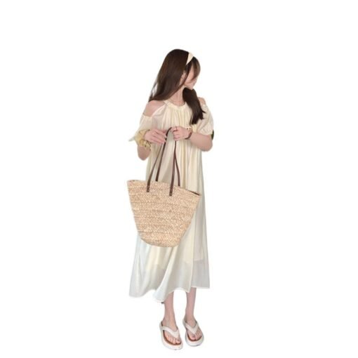 Vapetix L suggests 80-120 pounds.-Suggested weight range for 4XL: 240-300 lbs  Fat MM 300 pounds plus-size French-style V-neck off-shoulder dress for women, autumn loose and slen - Obrázek 6