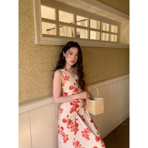Vapetix S-M  05.19 Thirteen Lines Summer Vibe 25 Summer Vacation Chic Belted Bodycon Sleeveless Floral Dress Wom - Pilt 5