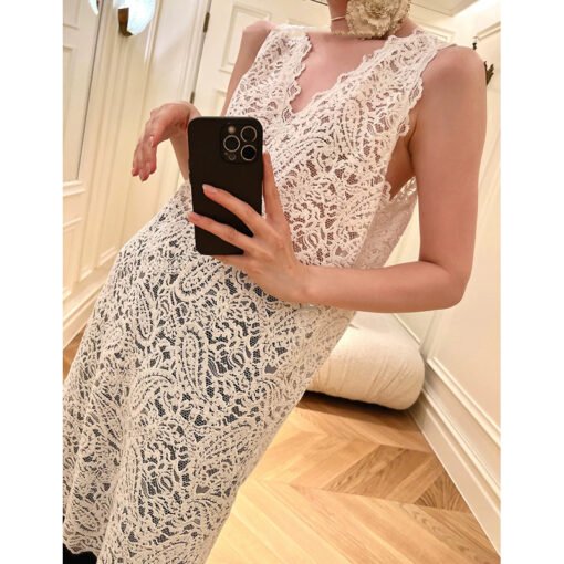 Vapetix S-XL  Factory Wholesale 2025 New Arrival Corset Lace Detail Side Slit V-Neck Top for Women - Afbeelding 7