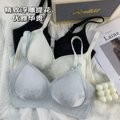 Vapetix M（34/75ABC)-2XL（40/90ABC）  New Chinese Style National Style Embossed Jacquard Light Luxury Underwear Women's Traceless Breatha - Obrázek 6