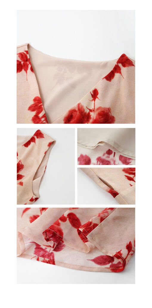 Vapetix S-M  05.19 Thirteen Lines Summer Vibe 25 Summer Vacation Chic Belted Bodycon Sleeveless Floral Dress Wom - Pilt 6