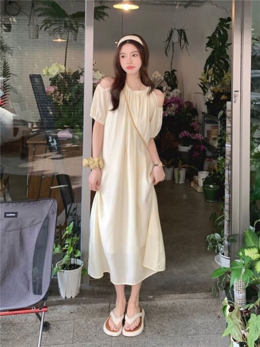 Vapetix L suggests 80-120 pounds.-Suggested weight range for 4XL: 240-300 lbs  Fat MM 300 pounds plus-size French-style V-neck off-shoulder dress for women, autumn loose and slen - Obrázek 7