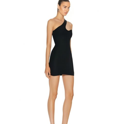Vapetix XS-XL  Women's Summer Single Shoulder Elastic Tight Asymmetrical Nightclub Party Off-the-Shoulder Bandage - Billede 6
