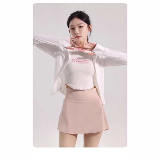 Vapetix S-L  Lulu Same Skirt Nylon High Elastic Ice Silk Tennis Skirt Thin Breathable Yoga Anti-running Sports S – Bild 9