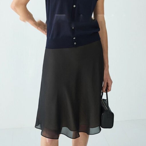 Vapetix XS-L  Fashionable proportions hazy and transparent tulle silk + wrinkled sand washing silk double-layer f - Obrázek 9