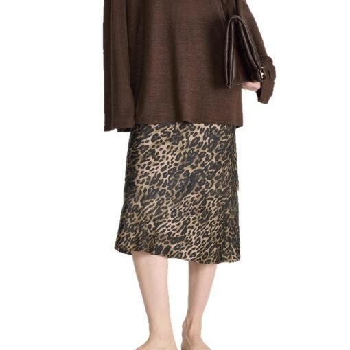 Vapetix XS-L  Kai KEI Strong Push Home Original Tiger Eye Leopard Print Thin Silk Epilogue Cut Fishtail Skirt Str - Kép 5
