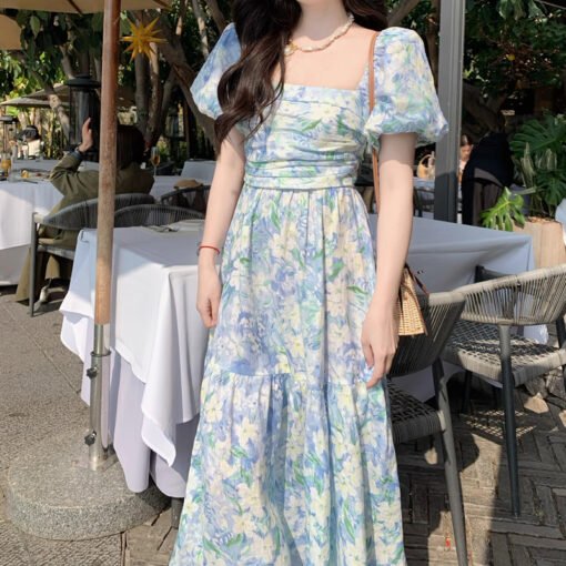 Vapetix S-XL  P.tre "June Jasmine" Pure Line Dress 2025 Summer New Printed All-Match Dress - Kép 3