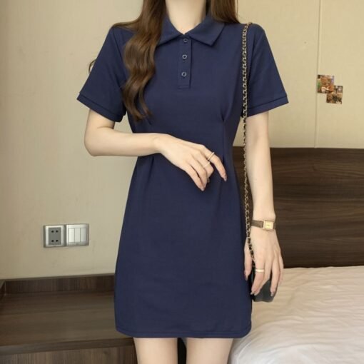 Vapetix S-XL  Foreign trade solid color real photo summer clothes women's clothes and slit mid-skirt - Pilt 7
