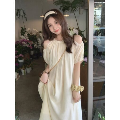 Vapetix L suggests 80-120 pounds.-Suggested weight range for 4XL: 240-300 lbs  Fat MM 300 pounds plus-size French-style V-neck off-shoulder dress for women, autumn loose and slen - Obrázek 9
