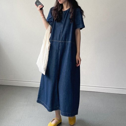 Vapetix Universal code-Universal code  Chic Korean loose slim denim dress - Pilt 6