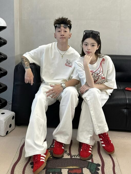 Vapetix S-3XL  [220g Combed Cotton] Special Couple Dress Summer High-end Sense Niche 2025 New Fashion Brand Short- – Bild 2