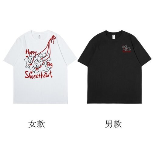 Vapetix S-3XL  [220g Combed Cotton] Special Couple Dress Summer High-end Sense Niche 2025 New Fashion Brand Short- – Bild 3