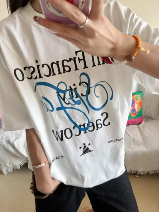 Vapetix M-2XL  [Live Quality 21 220g Combed Tight 100 Cotton Back Bag Collar Short Sleeve T-Shirt] Letter Printed – Bild 3