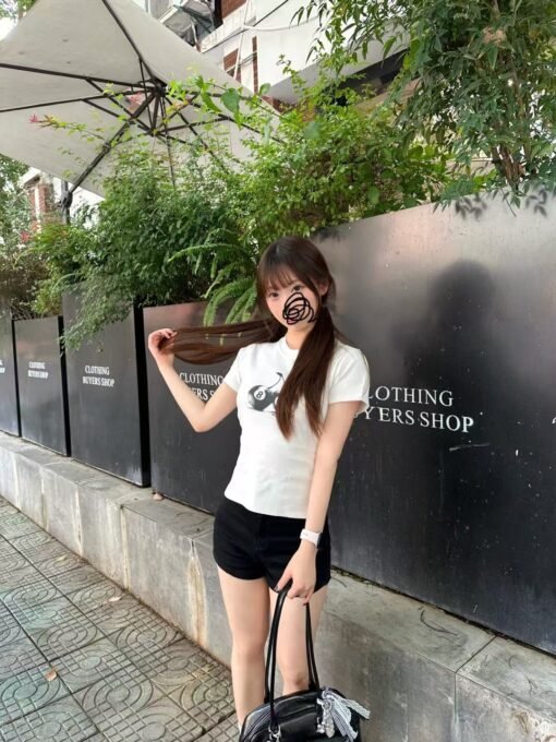 Vapetix M-XL  Live broadcast quality [40 230g 95% cotton + 5% spandex back bag collar high stretch slim T-shirt] - Kép 2