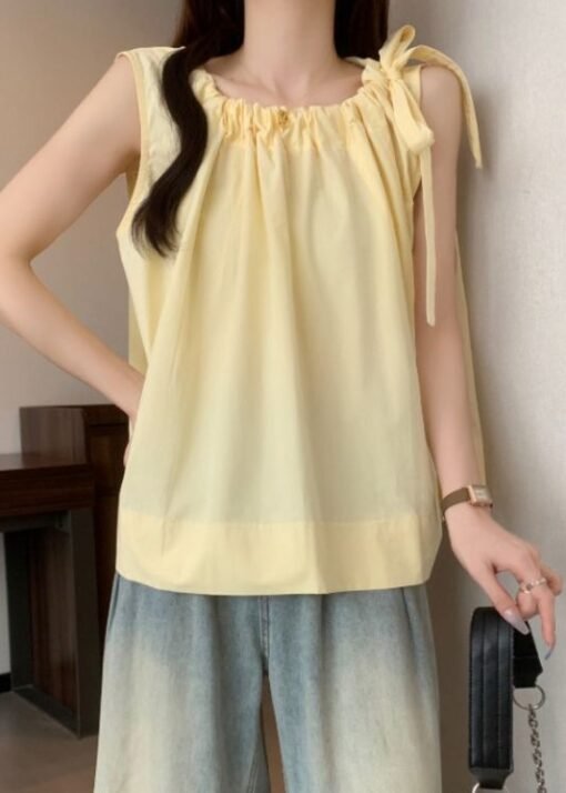 Vapetix S-XL  Qin Le [Official Original Cloth] Yellow Vest Women's Summer Beautiful Dopamine Unique Beautiful Sho - Obrázek 3