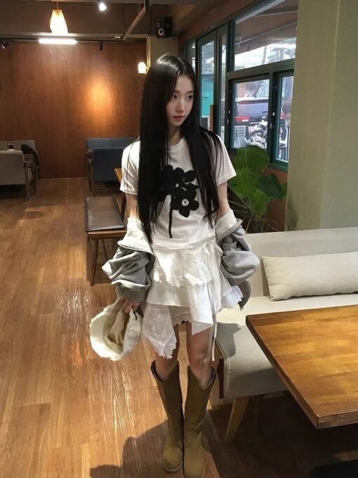 Vapetix S-2XL  Official figure cotton 40 220g (92% cotton 8% spandex) shoulder short sleeve T-shirt women's printi - Pilt 2
