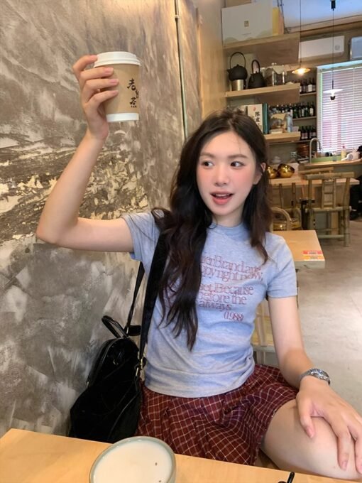Vapetix S-2XL  Official figure cotton 40 220g (92% cotton 8% spandex) shoulder short sleeve T-shirt women's printi - Imagen 4